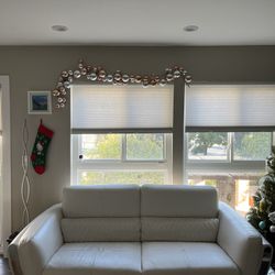 White Faux Leather Couch