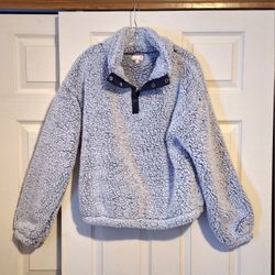 'SO' Soft, Fluffy & warm sherpa popcorn fleece pullover, Sz. XL