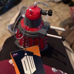 Dr. Who Show Dalek Blow Mold Glittery Christmas Ornament DW1131d