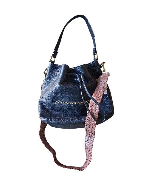 Fossil Black Leather Crossbody Handbag