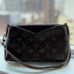 Louis Vuitton Pallas Clutch and Additional Monogram Strap