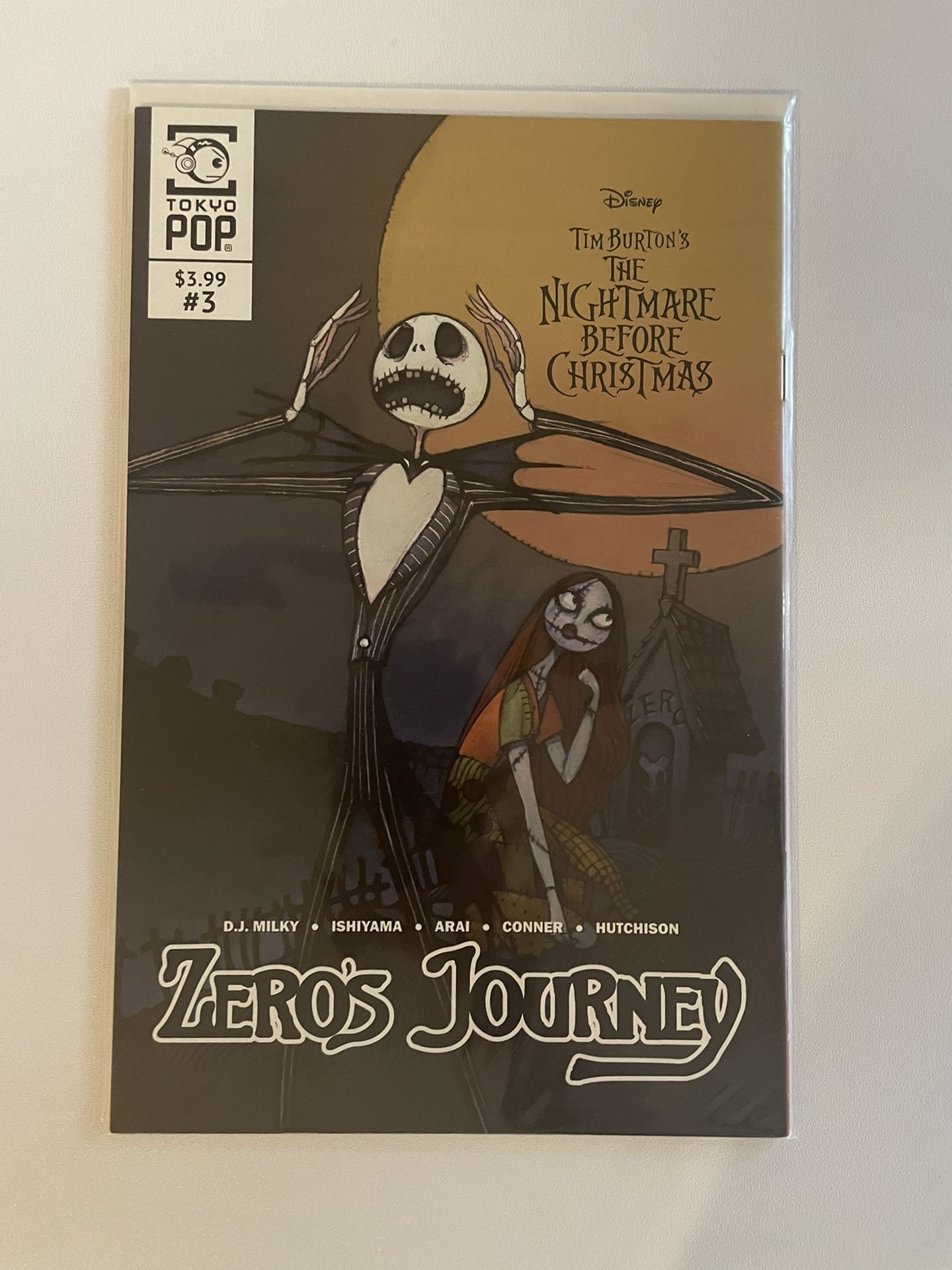 NIGHTMARE BEFORE CHRISTMAS ZERO'S JOURNEY #3 TIM BURTON DISNEY KIYOSHI ARAI 2018