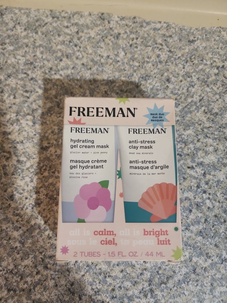 Nice Christmas Gift......Freeman Face Hydrating Gel Cream Mask & Anti-Stress Clay Mask Skin Care Set