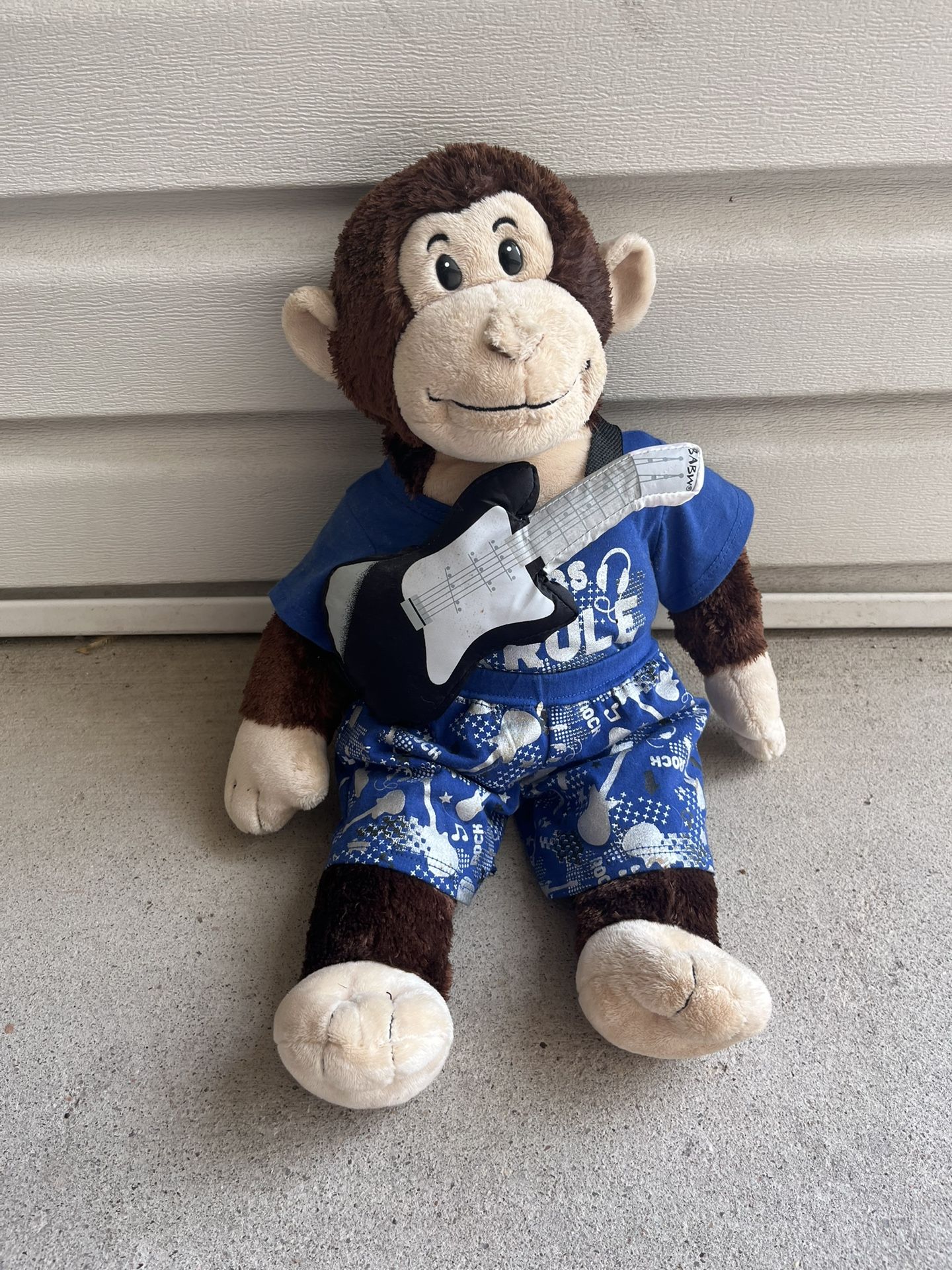 Build A Bear monkey with Guitar 