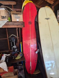 Allison Surfboards Red Longboard Surfboard