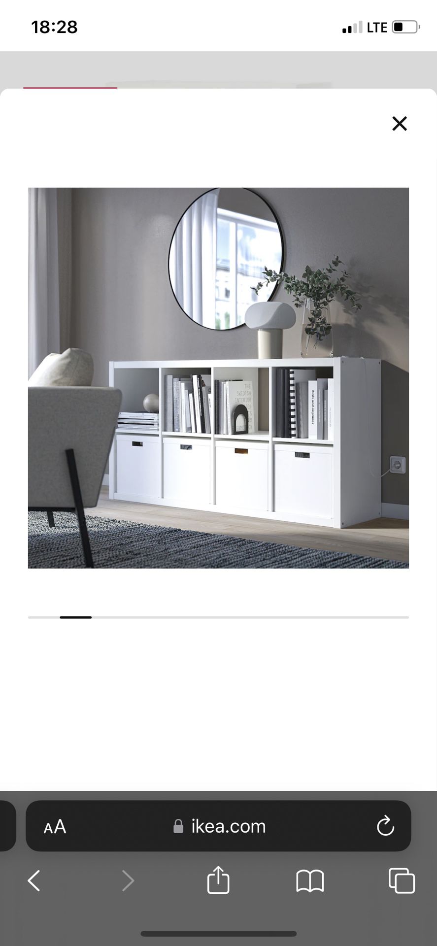 White, IKEA Kallax Shelf