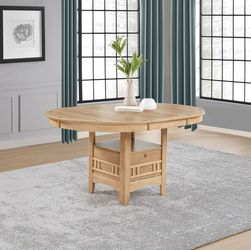 Lavon Light Oak Oval 60-inch Wood Extension Leaf Dining Table