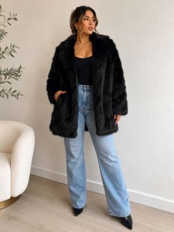 Faux fur coat