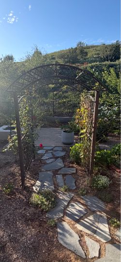 Garden arch arbor yard