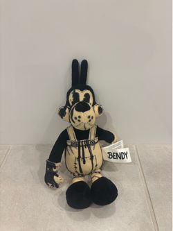 Bendy Boris the Wolf Plush Stuffed Animal, Black/Beige, Washable, Small