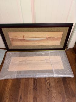 Golden Gate and Brooklyn Bridges framed wall art