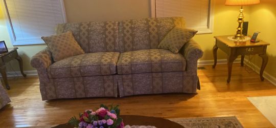 Sofia Chair And Ottoman. Like New Condition.