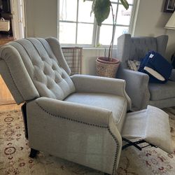 Pair Upholstered Recliners