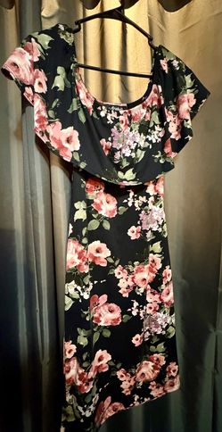 Floral Off-Shoulder Midi Dress