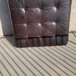 Oversized Leather Ottoman