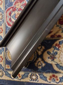   Beautiful Solid Wood, Black Wall Shelf, Like New / 4 Feet Long X  5 Inches Deep. 