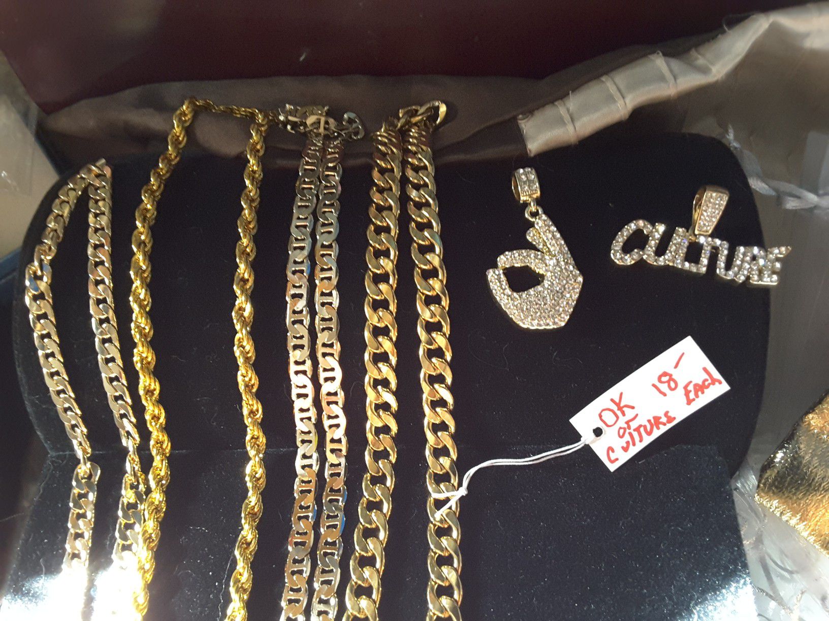 Iced Pendents & Gold Chains 18$ to 30$