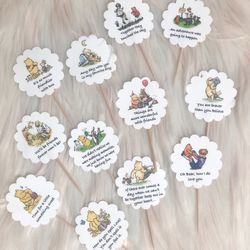Customized cupcake toppers, classic Winnie The Pooh