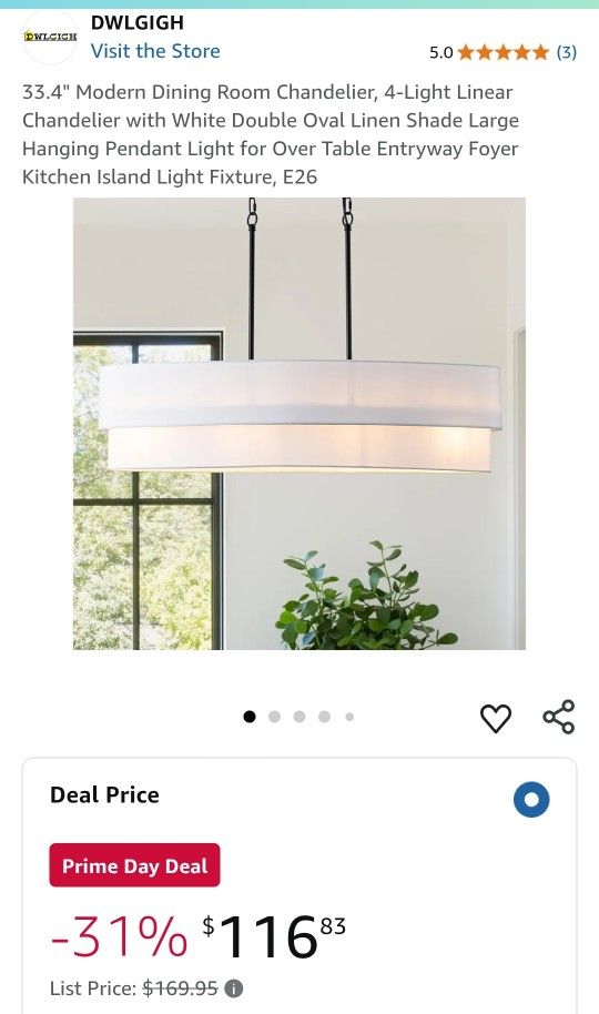 Light.
Fixture $70 new