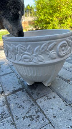 White garden pot-PENDING