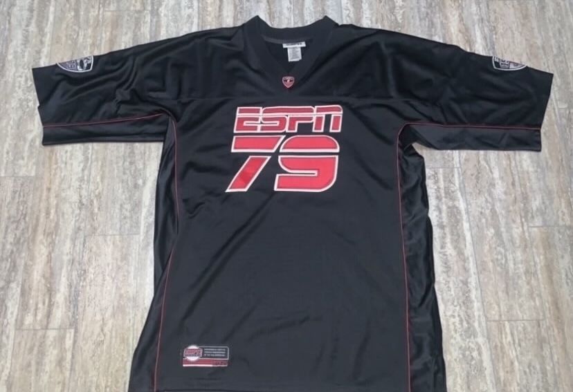 Black NFL NBA MLB vintage starter black ESPN football jersey (Size- Large) BRAND NEW AUTHENTIC- $40