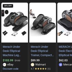 Merach Under Desk Elliptical Machine New