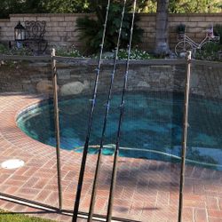 THREE (3) Custom Wrapped 7’0” saltwater, conventional fishing rods,