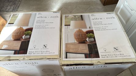 Allen + Roth 25-Inch Table Lamp Set of 2