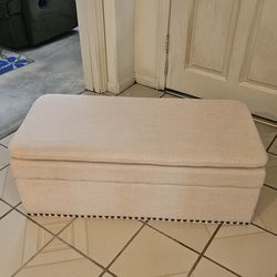 Extra Wide Studded Ottoman