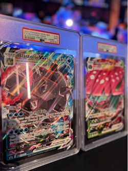 PSA 9 Jumbo 2021 Pokemon Battle Box BLASTOISE VMAX #103 — VENUSAUR VMAX #102