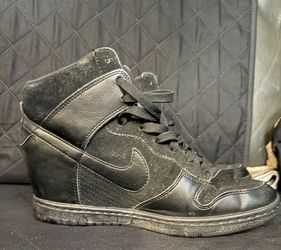 Nike Shoes Black suede and leather Shoe With Wedge 3” heel Size 8.5