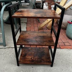 Small 3 Shelf Bookcase Wood And Metal 