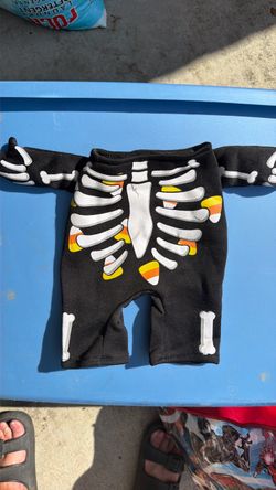 Skelton dog costume