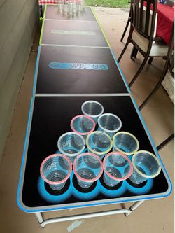 Glow aluminum pong table