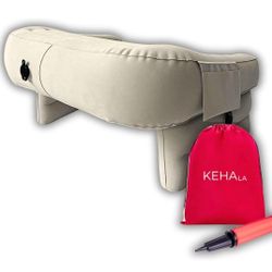 Almohada de lectura inflable - Cojín de regazo de ganchillo para juegos y apoyo

