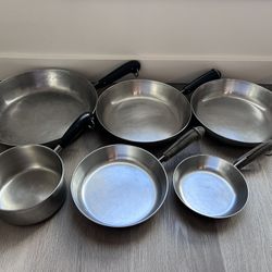 Revere ware vintage 1801 copper clad bottom 6 piece set