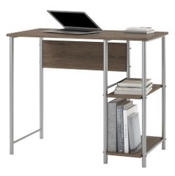Mainstays Metal Student Computer Desk, Rustic Oak