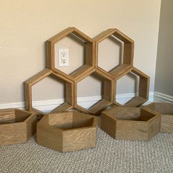 Handmade Honeycomb Shelves