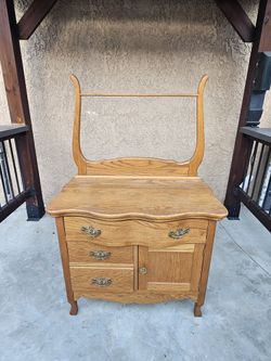 Antique Dry wash sink Cabinet dresser