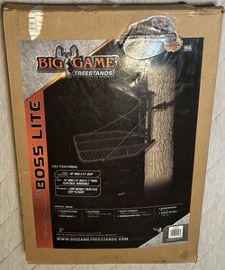 NEW-Never Used-Treestand Big Game The Boss Lite Hang On Treestand-Steel Black