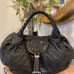 Fendi Spy Leather Black Bag
