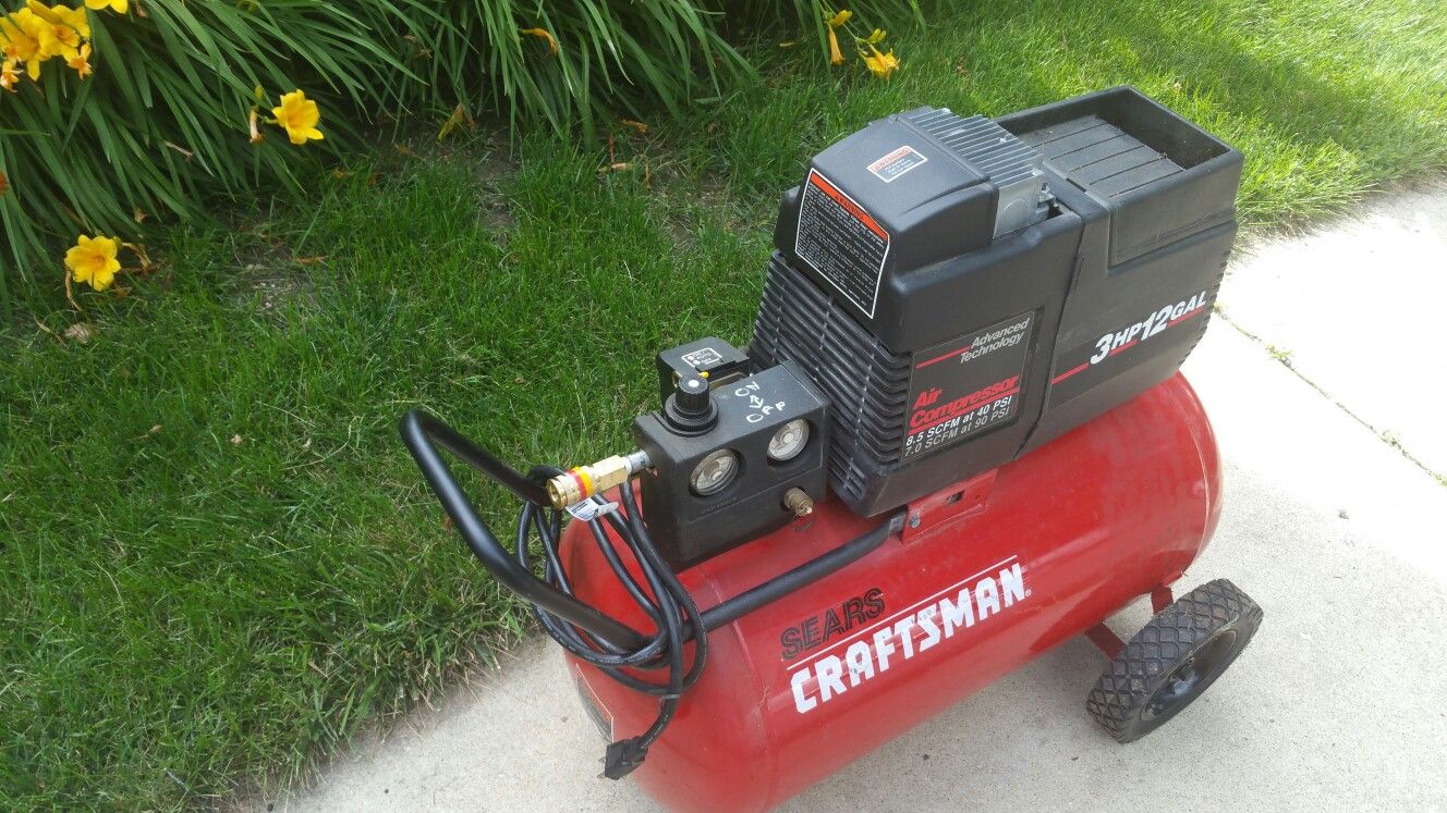 Craftsman 3hp 12 gallon air compressor deals