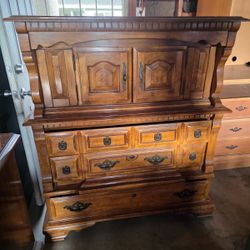 All Wood Dresser, Chester Drawer and Mirror