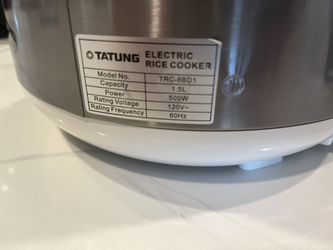 Tatung Tatung TRC-8BD1 8 Cups Rice Cooker with Stainless Steel Inner Pot;  White Stainless Steel TRC-8BD1