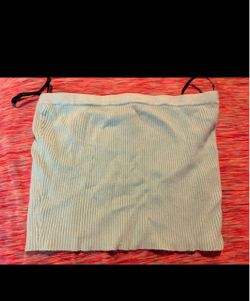 Ribbed Tube Top with Tie-Dye Detail