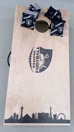 Custom Raiders Cornhole Set