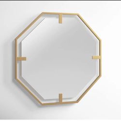 Brass Octagon wall Mirror Set 
