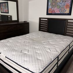 Selling 40"tv & Stand, Desk, Monitor, Queen Bed/ Frame, Dresser And Chairs