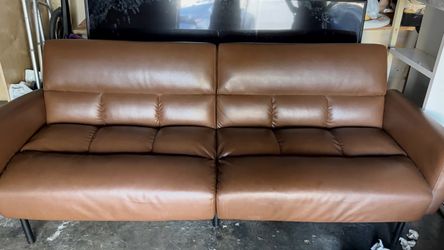 Lucid Ollie brown convertible couch futon