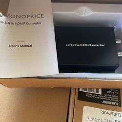 Monoprice 3g SDI To HDMI Converter $25